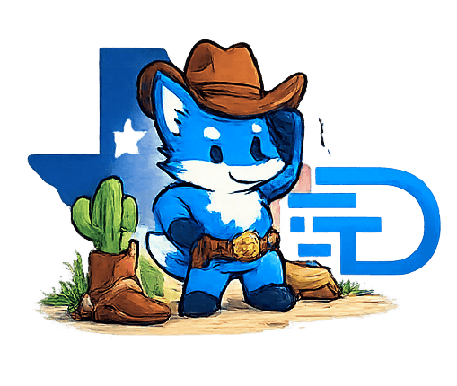 Scout the fox representing Texas